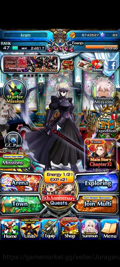 Global|Rank 47|5 Ascend|Summer Miyu,Summer Luvia&Rin,Chloe,Illya,Saber Alter|Lpot 106|Check SS (GS1856) Grand Summoners Starter Global|Rank 47|5 Ascend|Summer Miyu,Summer Luvia&R image 1