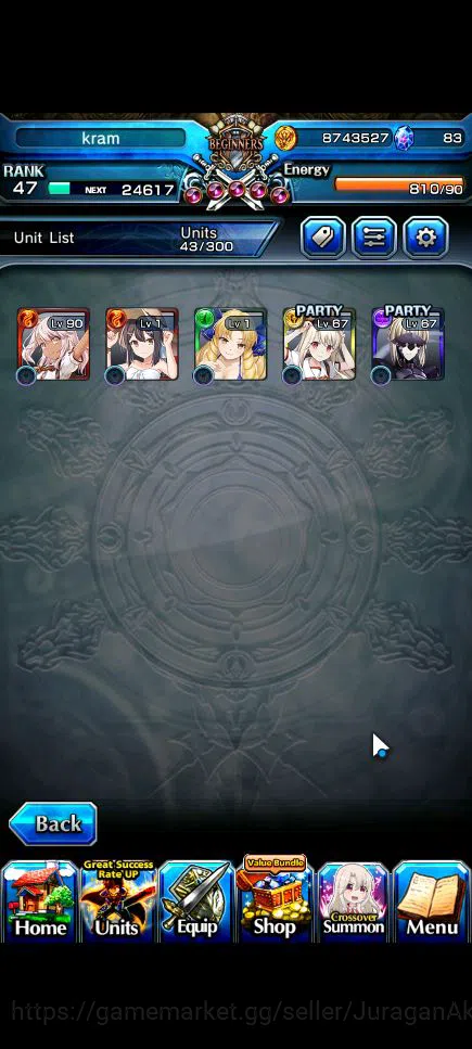 Grand Summoners Accounts Starter Global|Rank 47|5 Ascend|Summer Miyu,Summer Luvia&Rin,Chloe,Illya,Saber Alter|Lpot 106|Check 4