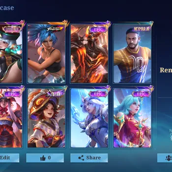Mobile Legends: Bang Bang Accounts Smurf Hero 133|Skins 237|Ex Glory 54|KOF karina,Luckybox Ruby,Valentine Claude,Venom