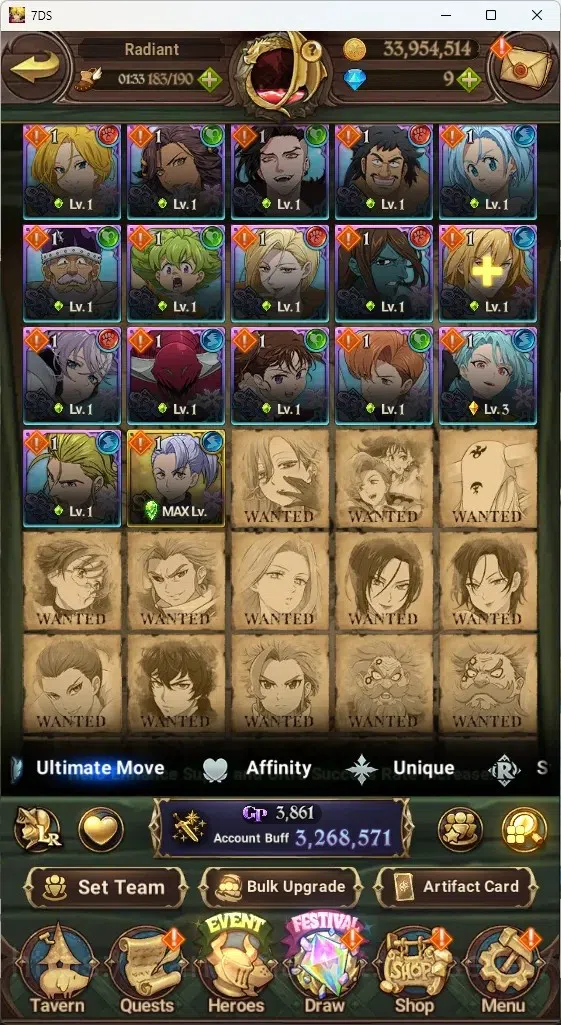 The Seven Deadly Sins: Grand Cross Accounts Asia|3,2M CC|63 LS|6 LR+10 UR|NMeli5/6,Estarossa,H image 8