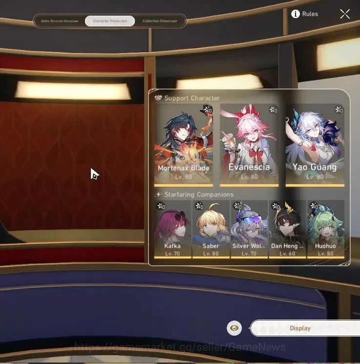 Honkai Star Rail Accounts Others Asia|TL 62|11 Limited|Mortenax Blade,Evanescia,SW 999,Saber,Yao Guang,Kafka,Robin,Blade,Fu 2