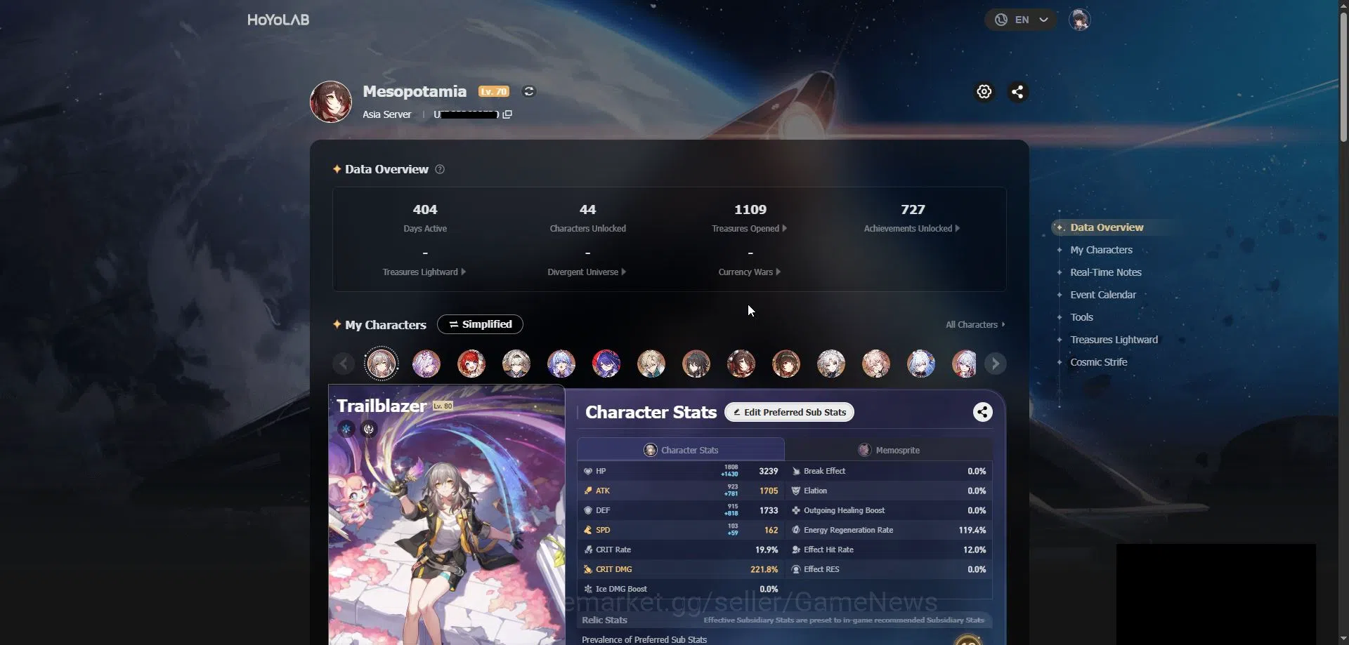 Genshin Impact Accounts Mid Game ASIA|AR 58|Free HSR 16