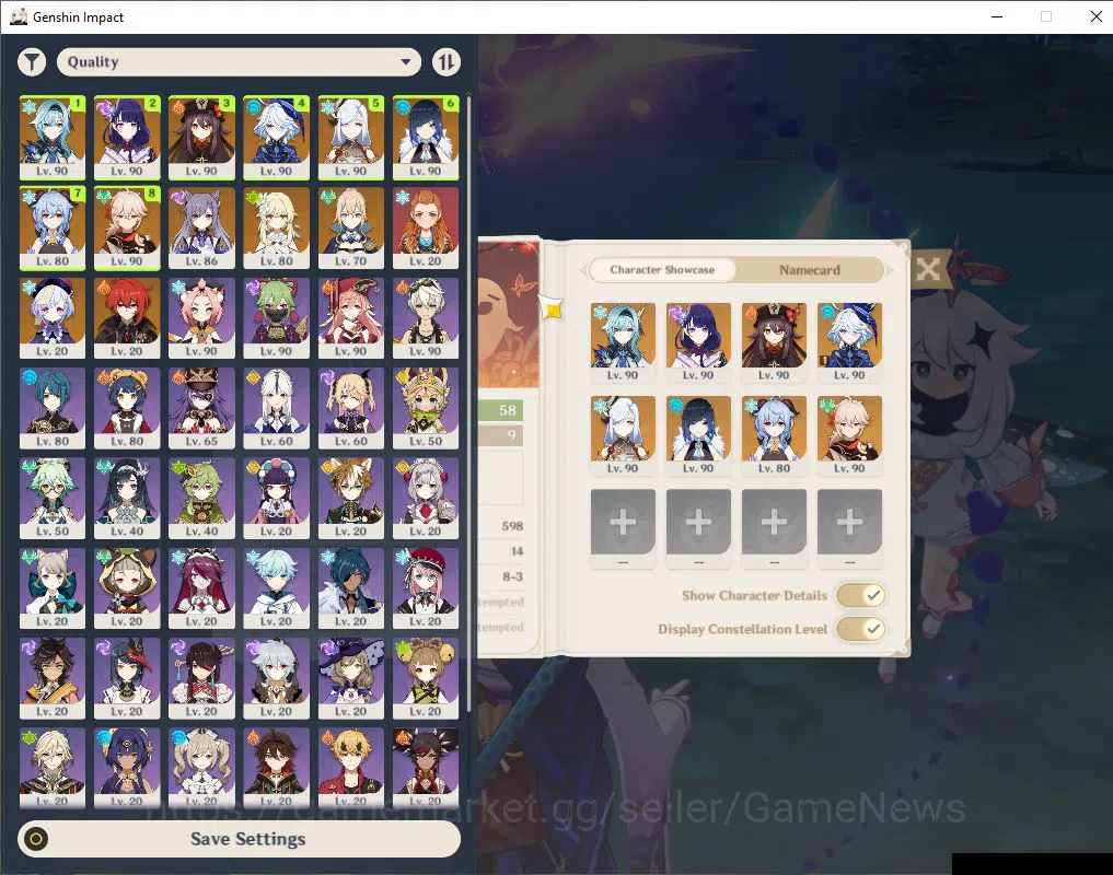 Genshin Impact Mid Game ASIA|AR 58|Free HSR ZZZ|8Limited+6(*5Weapon)|[Furi image 1
