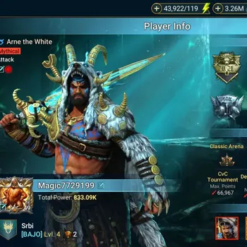 Raid: Shadow Legends Accounts Mid-Game Lv.49 Power 833.09K|1Mythic: Arne the White|13 Legend: Teodor,Firrol,King