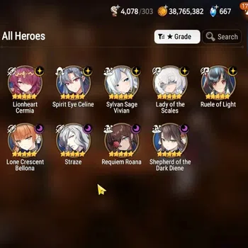 Epic Seven Accounts High-End GLOBAL UnVerif|New Era|9 ML(Dark Diene,LOTScales,LC