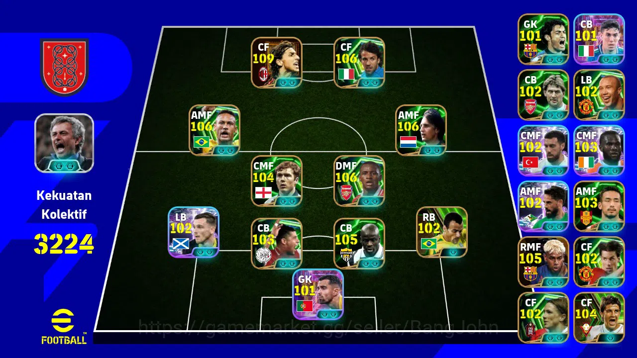 eFootball Accounts Android Power 3224 | Ibrahimovic Bigtime | Alessan image 1