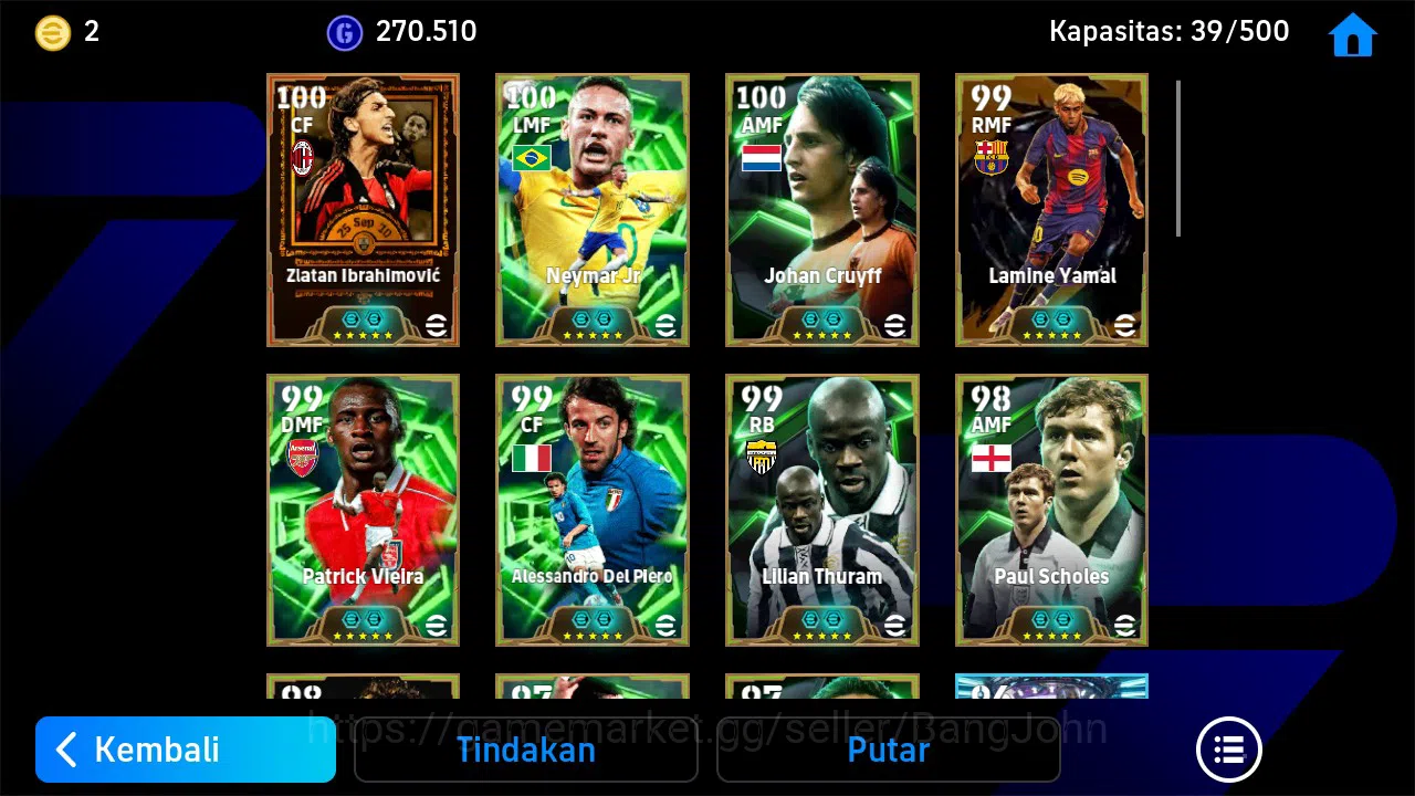 eFootball Accounts Android Power 3224 | Ibrahimovic Bigtime | Alessan image 2