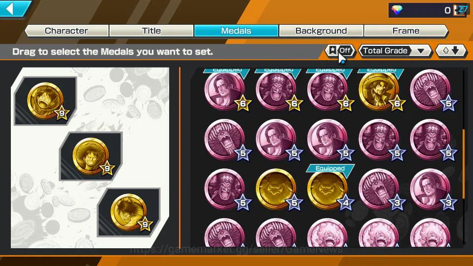 One Piece Bounty Rush Accounts Mid-Tier Global|4 EX|5 Elder St.Saturn,G5 Monkey D.Luffy,GP Gol D.Roger,LH Monkey D.Garp|Rank 3