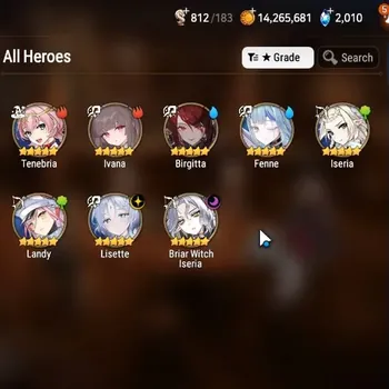 Epic Seven Accounts Starter Global|Unverif|Fresh Starter 2 ML(Lisette,BW Iseria)Ivana,Iseria|PoH+Bless ON|Theater