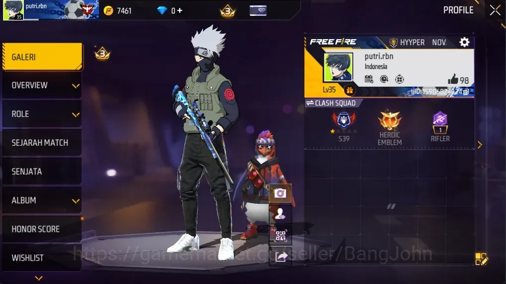 Free Fire Accounts Indonesia | 2 EVO WOOPECKER Majestic Prower + AUG Blazing Fracture| Bottomless Appetite Bp | Check SS 1