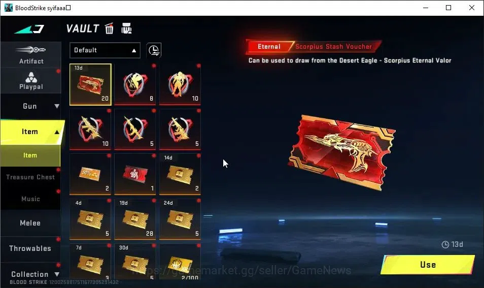 Blood Strike Accounts ASIA|ETERNAL DEagle-Scorpius|12 ULTRA[EMMA,ZERO,UM image 19