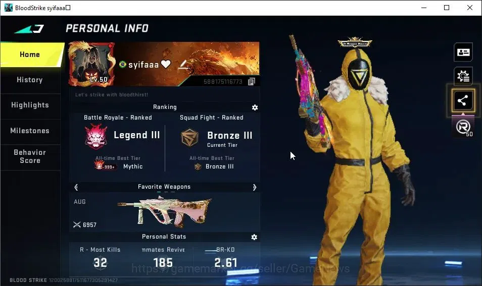 Blood Strike Accounts ASIA|ETERNAL DEagle-Scorpius|12 ULTRA[EMMA,ZERO,UM image 2