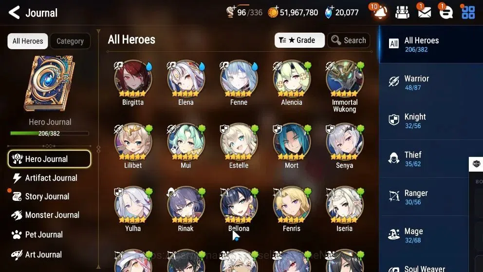 Epic Seven Accounts Starter Global UnVerif|NewEra|20 ML(Rih&Luc,Eilynav,RoLight,Etc)+Ab Fumyr[SPD 299],Rinak,etc|PoH ON|20K 10