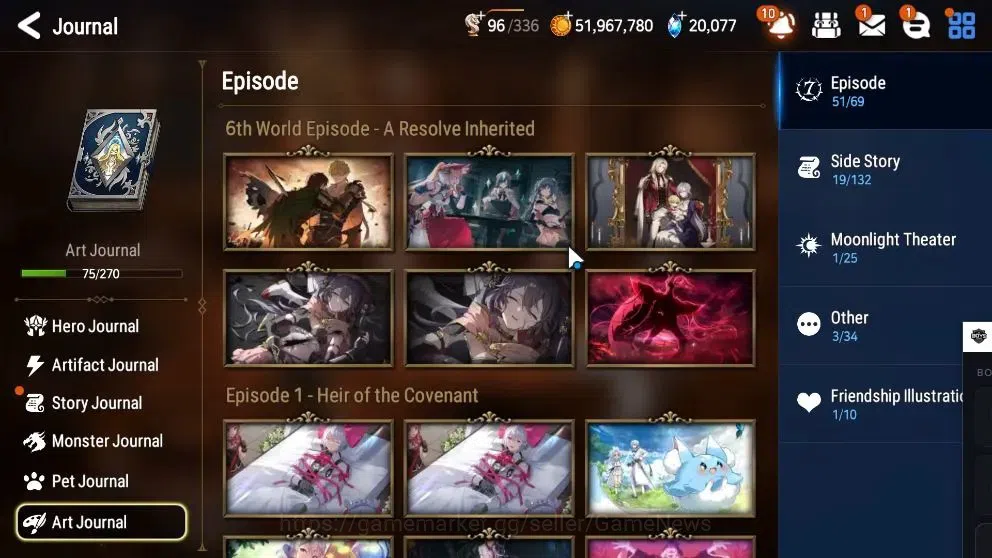 Epic Seven Accounts Starter Global UnVerif|NewEra|20 ML(Rih&Luc,Eilynav,RoLight,Etc)+Ab Fumyr[SPD 299],Rinak,etc|PoH ON|20K 16