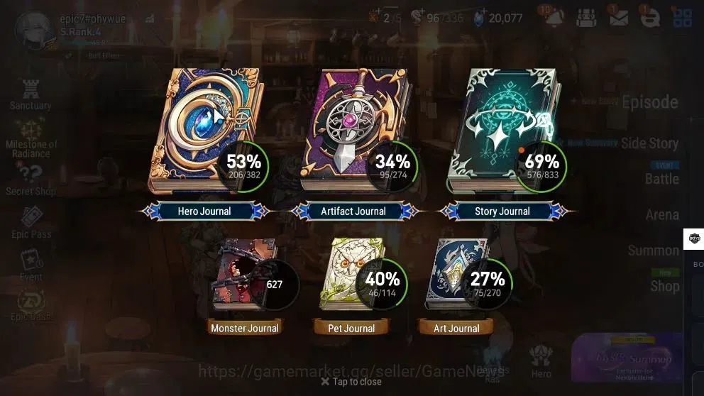Epic Seven Accounts Starter Global UnVerif|NewEra|20 ML(Rih&Luc,Eilynav,RoLight,Etc)+Ab Fumyr[SPD 299],Rinak,etc|PoH ON|20K 3