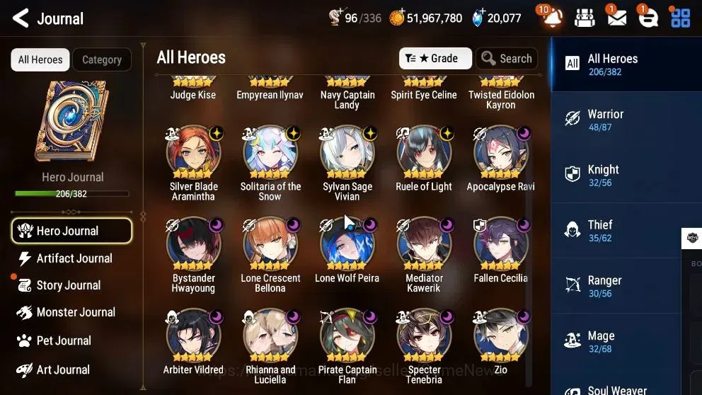 Epic Seven Accounts Starter Global UnVerif|NewEra|20 ML(Rih&Luc,Eilynav,RoLight,Etc)+Ab Fumyr[SPD 299],Rinak,etc|PoH ON|20K 5