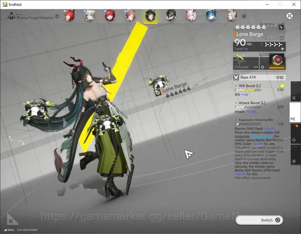 Arknights: Endfield Accounts ASIA|Lv 59|8 SSR (3 Limit)+1 SSR Selector + 15(*6 Wp)+2 Wp Supply|[Zhuang Fangyi 5