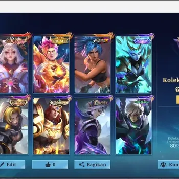 Mobile Legends: Bang Bang Accounts Collector Global|288S|Renowned|Legend Lunox,KOF Claude Karina,CC Natalia,Epic Nana