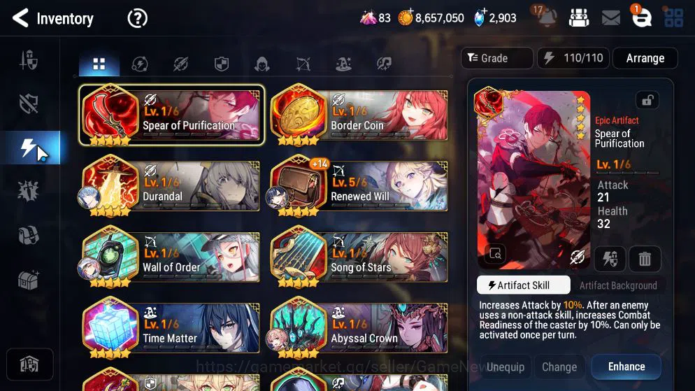 Epic Seven Accounts Mid-Tier GLOBAL Unverif|New Era|3 ML(DK Sharun,SE Celine,S Taeyou)+TA Coli,Ruiza,Etc|PoH+Bless ON|2,9K 10