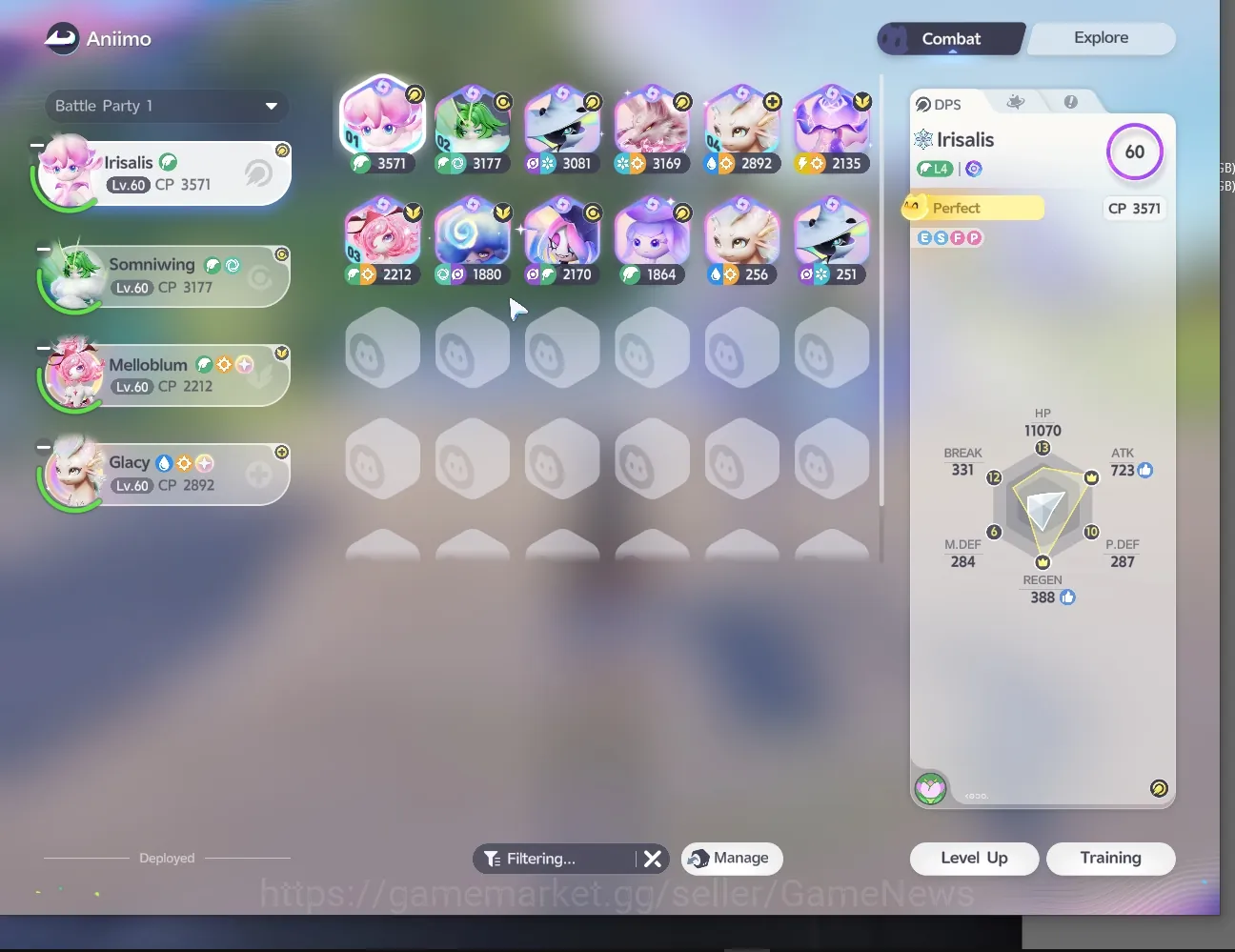 Aniimo Accounts Mid Game APAC|Lv 57|11 Prismana (Glynsera SP8,Luminelle SP9,Turbo SP9,Hexxin SP9 Etc) +15 Sparkle +12 1