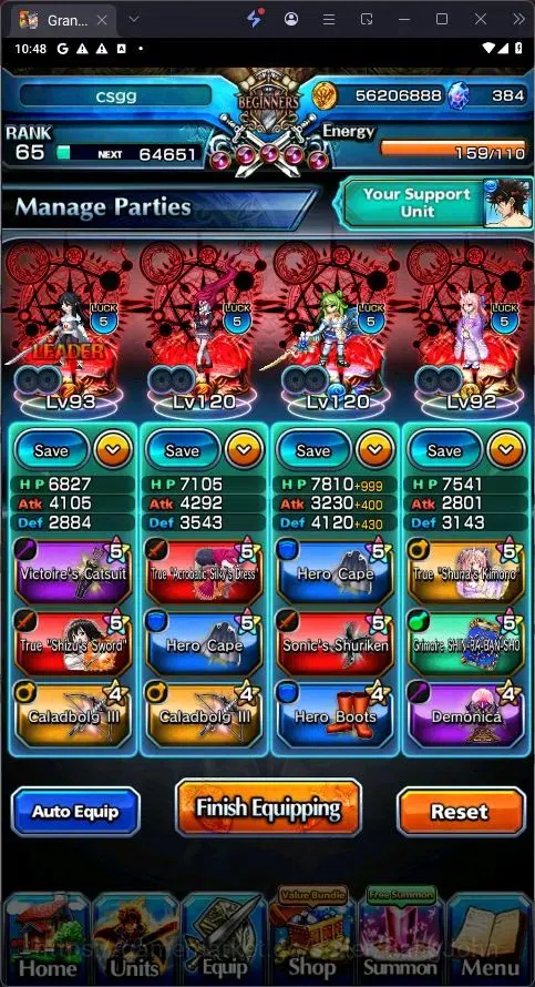 Grand Summoners Accounts Global | Rank 65 | Aira TW, Shizu TW, Sanosuke Sag image 4