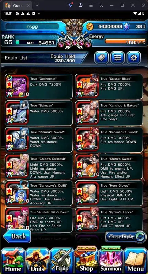 Grand Summoners Accounts Global | Rank 65 | Aira TW, Shizu TW, Sanosuke Sag image 6