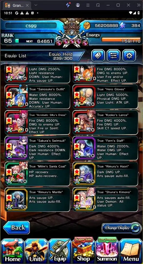 Grand Summoners Accounts Global | Rank 65 | Aira TW, Shizu TW, Sanosuke Sag image 7