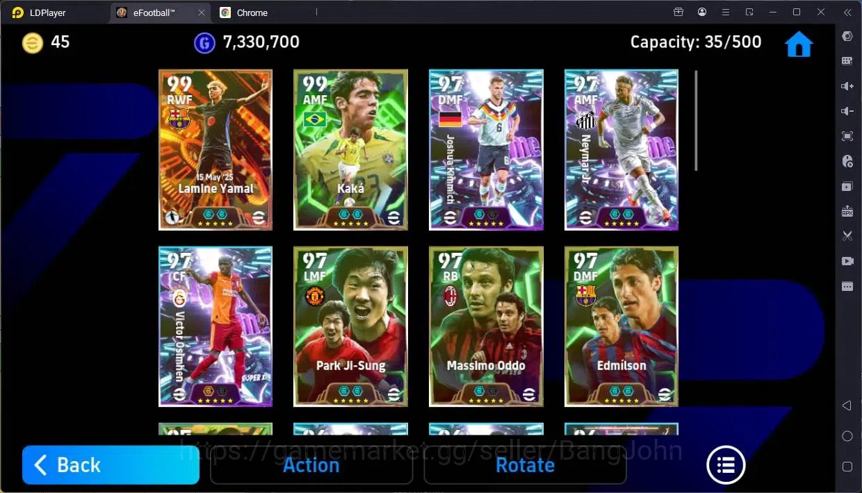 eFootball Accounts Legends & Iconic Players Mobile|PW 3167|Legend Ferrer|Bigtime Yamal,Forlan|Epic Kaka,JiSung,Oddo Etc|SHW 4