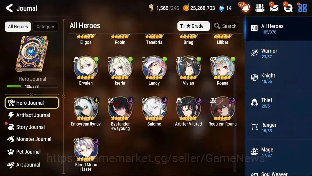Epic Seven Accounts GLOBAL Unverif|NewEra|6 ML(Salome,EIlynav,BM Haste image 6