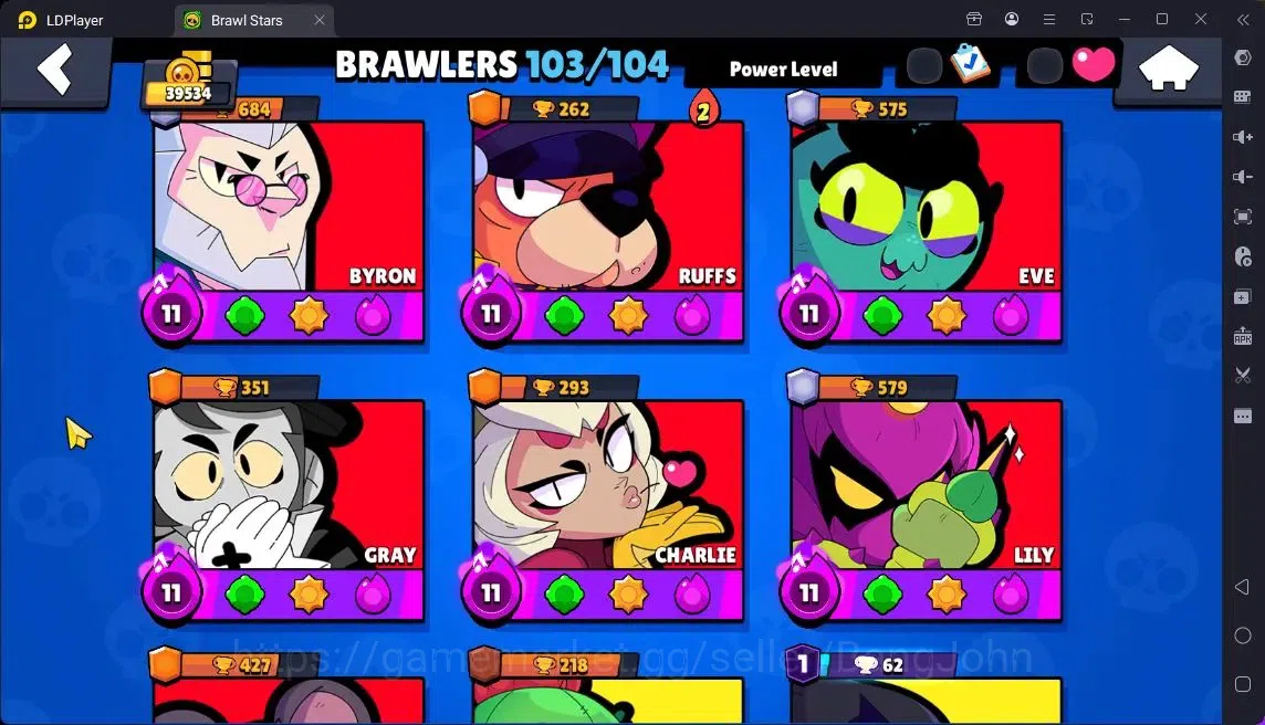 Brawl Stars Accounts Global | 39535 Thropy|103 Brawler|42 Max 37 Max Hypercharge|12276 Bling|Skin 7 Hyper,5 Legendary 10
