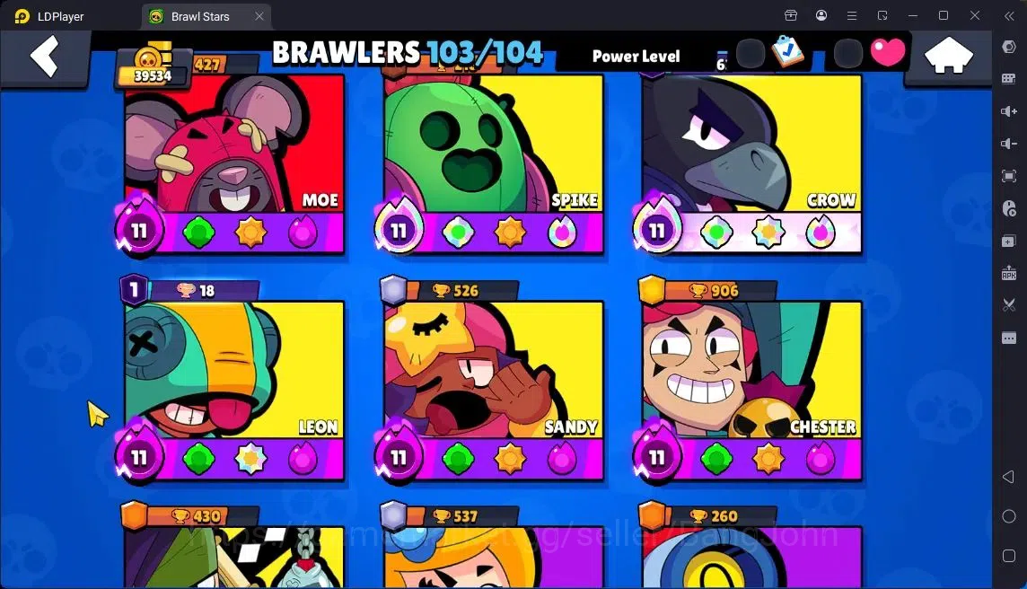 Brawl Stars Accounts Global | 39535 Thropy|103 Brawler|42 Max 37 Max Hypercharge|12276 Bling|Skin 7 Hyper,5 Legendary 11