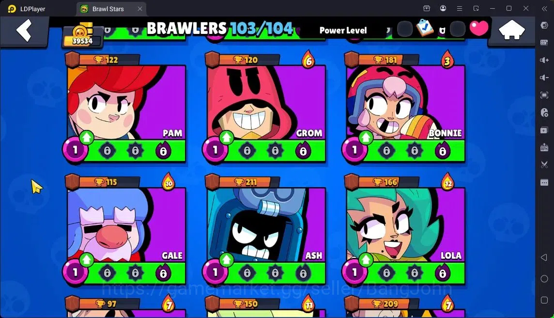 Brawl Stars Accounts Global | 39535 Thropy|103 Brawler|42 Max 37 Max Hypercharge|12276 Bling|Skin 7 Hyper,5 Legendary 15