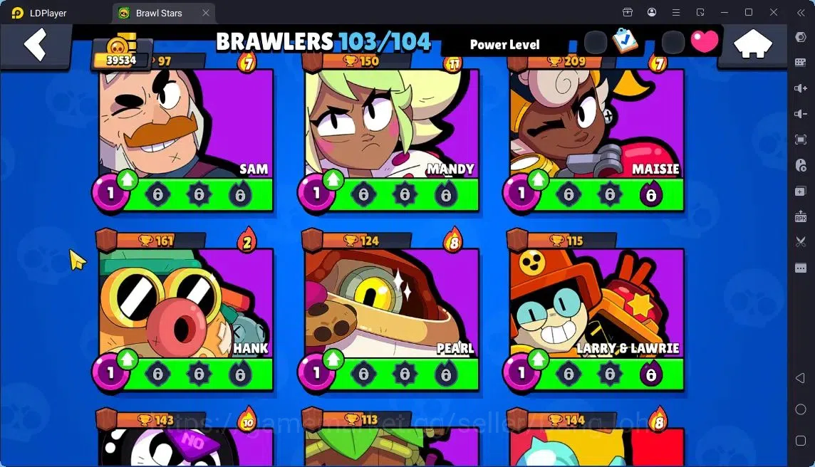 Brawl Stars Accounts Global | 39535 Thropy|103 Brawler|42 Max 37 Max Hypercharge|12276 Bling|Skin 7 Hyper,5 Legendary 16