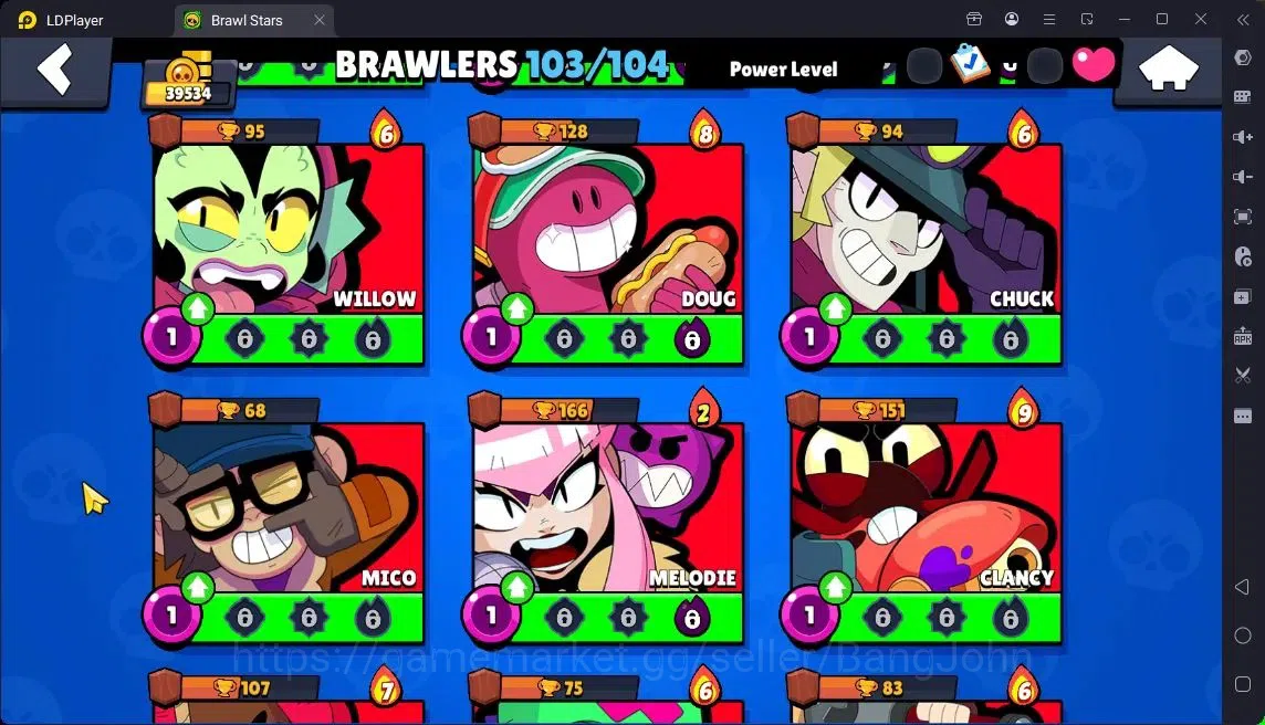 Brawl Stars Accounts Global | 39535 Thropy|103 Brawler|42 Max 37 Max Hypercharge|12276 Bling|Skin 7 Hyper,5 Legendary 19