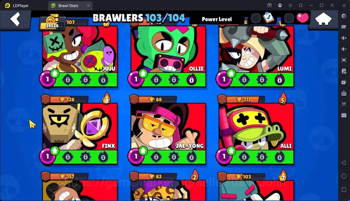 Brawl Stars Accounts Global | 39535 Thropy|103 Brawler|42 Max 37 Max Hypercharge|12276 Bling|Skin 7 Hyper,5 Legendary 20