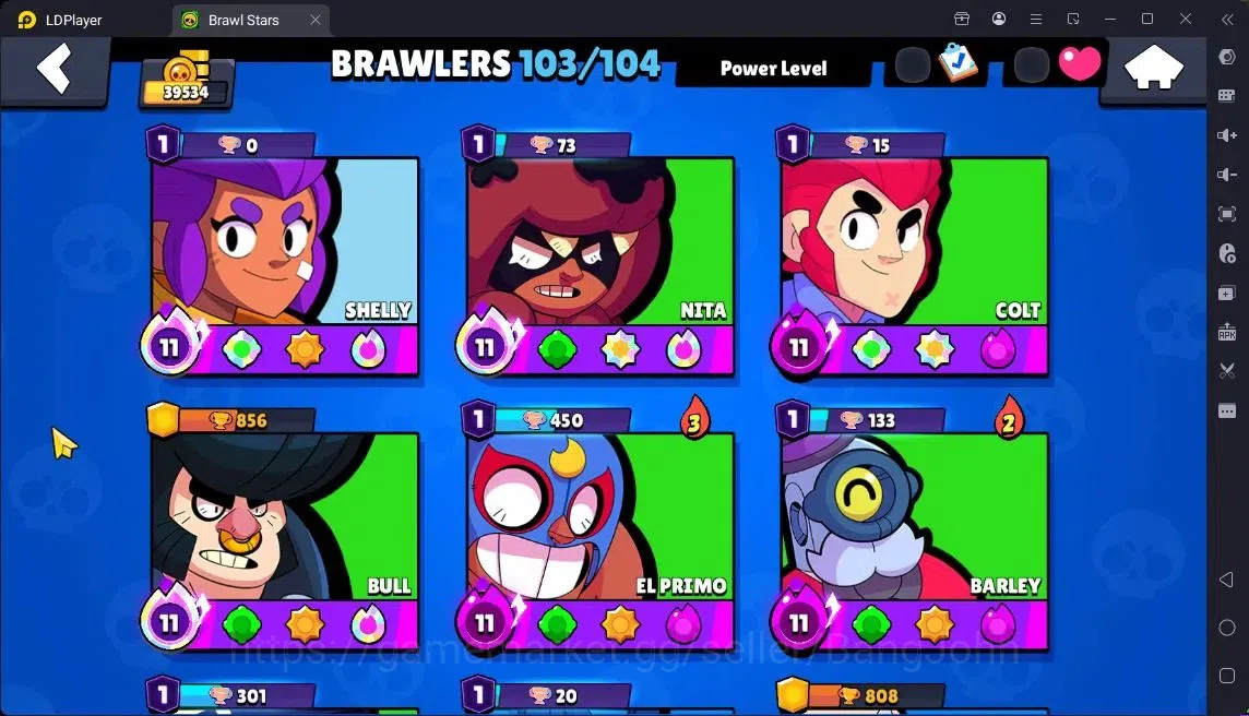 Brawl Stars Accounts Global | 39535 Thropy|103 Brawler|42 Max 37 Max Hypercharge|12276 Bling|Skin 7 Hyper,5 Legendary 6