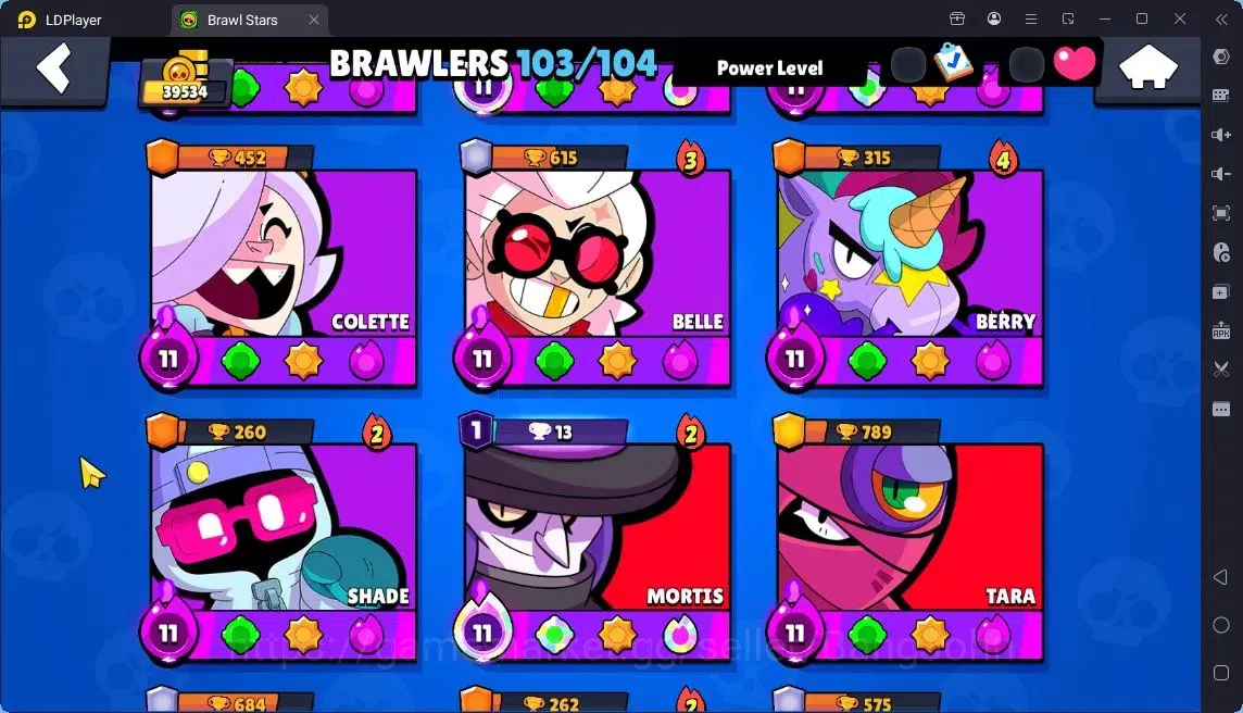 Brawl Stars Accounts Global | 39535 Thropy|103 Brawler|42 Max 37 Max Hypercharge|12276 Bling|Skin 7 Hyper,5 Legendary 9