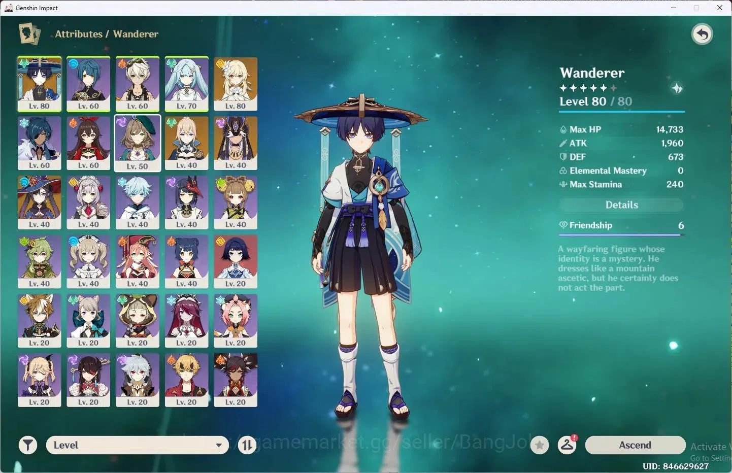 Genshin Impact Accounts Asia | AR 50 | 1 Limit | Wanderer+Sign+3 Charstd | image 2