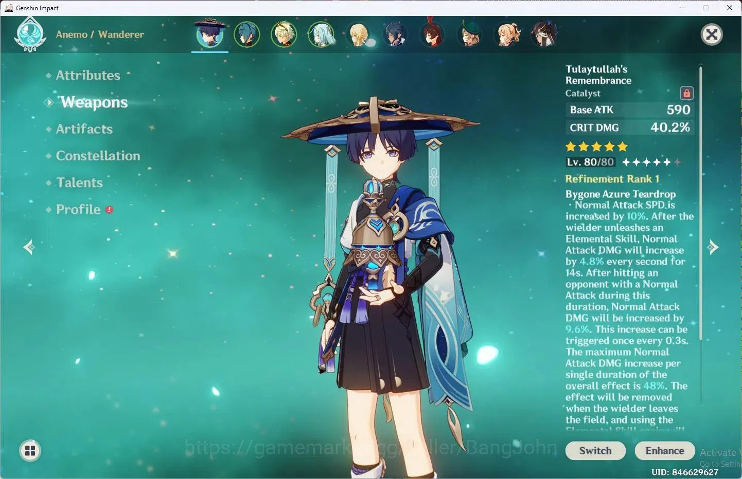 Genshin Impact Accounts Asia | AR 50 | 1 Limit | Wanderer+Sign+3 Charstd | image 3