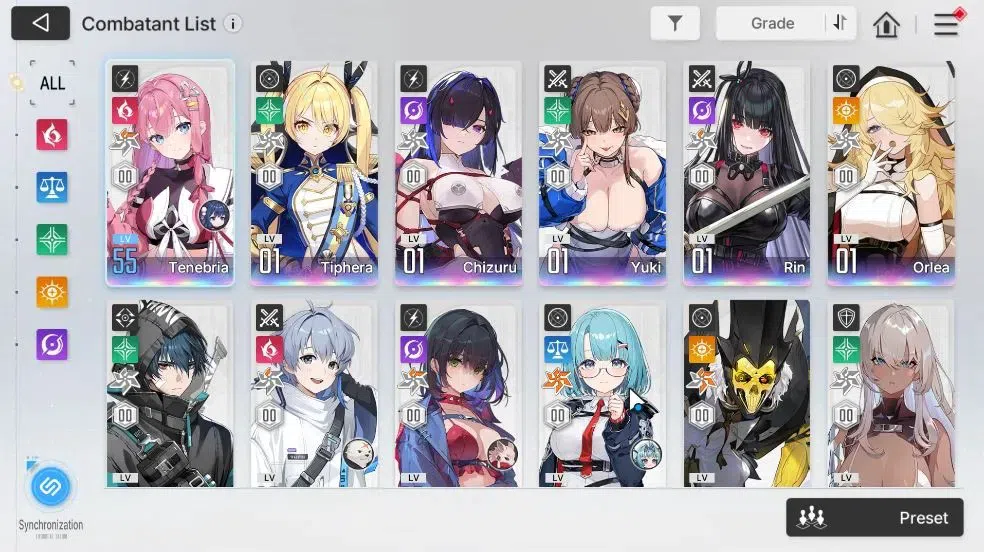 Chaos Zero Nightmare Accounts GLOBAL|Lv 53|7 SSR[Tenebria,Tiphera,Chizuru,Yuki,L image 3