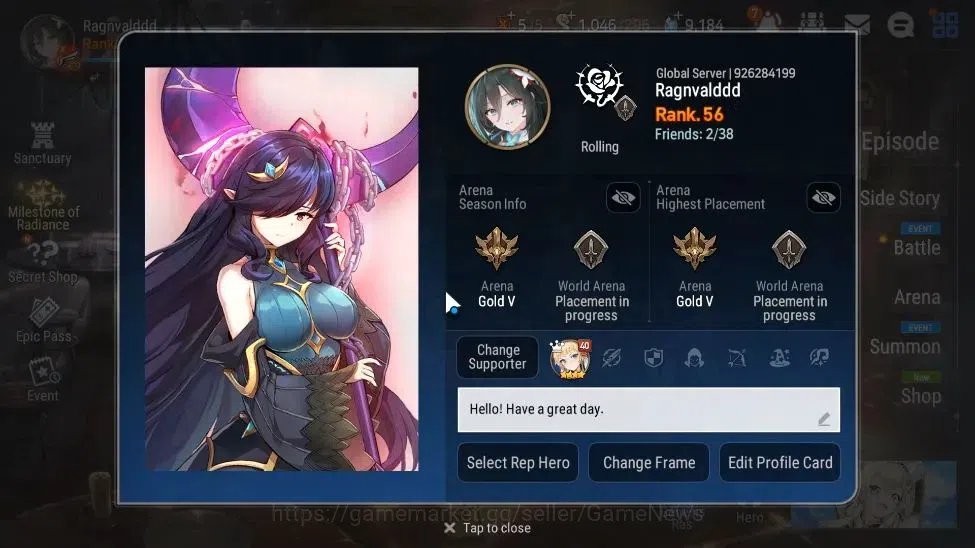 Epic Seven Accounts GLOBAL Unverif|New Era|8 ML(Salome,BM Haste,A Tywi image 2