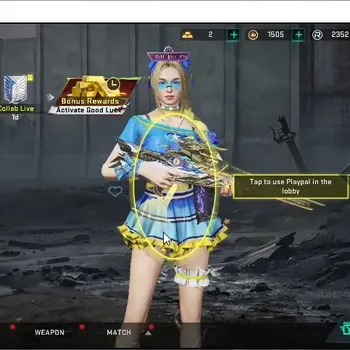 Blood Strike Accounts Collab Skin ASIA|2 ETERNAL Galil Blight Embrace Lv2,MP7 Tidesong|Collab AOT M4A1 BoF,Female Titan|6
