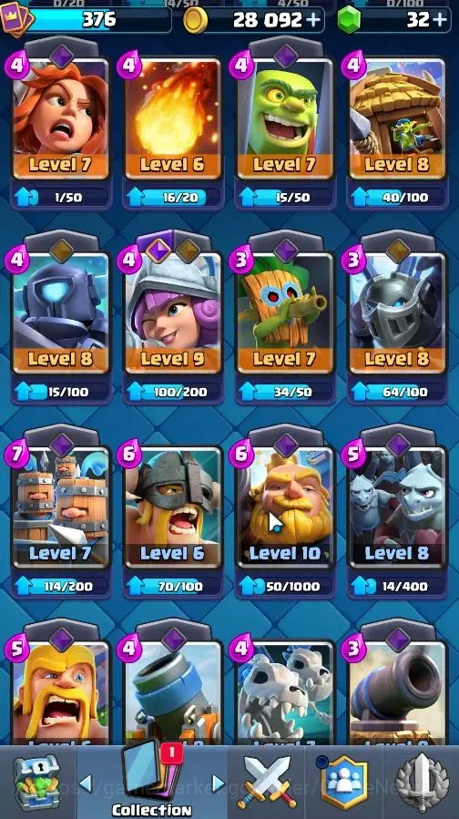Clash Royale Accounts Lvl 376|KTL 9|Trophy 3334|Card 51/121|Limited Skin image 15