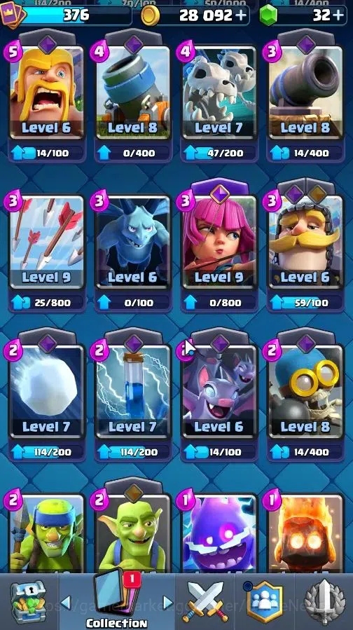 Clash Royale Accounts Lvl 376|KTL 9|Trophy 3334|Card 51/121|Limited Skin image 16