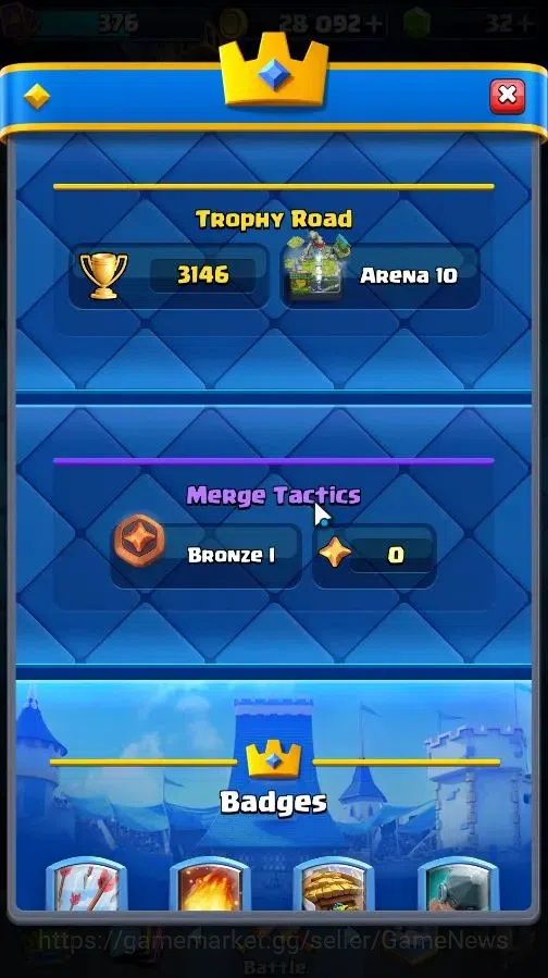 Clash Royale Accounts Lvl 376|KTL 9|Trophy 3334|Card 51/121|Limited Skin image 3