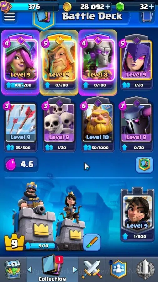 Clash Royale Accounts Lvl 376|KTL 9|Trophy 3334|Card 51/121|Limited Skin image 7