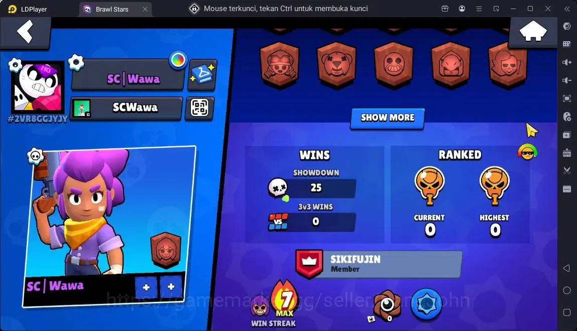 Brawl Stars Accounts Global |Trophy 379| 12 Brawler|1 Max hypercharge(Rico)|1150 Bling|56 Gems|2 Rare,1 Epic Skins 3
