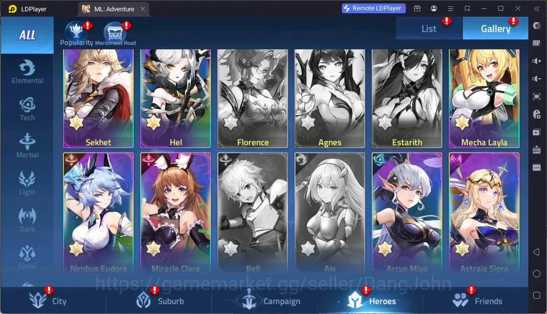Mobile Legends: Adventure Accounts Global |LV 119|6,3M Power|VIP 7|Camp 35-21|Hero 147|4Awaken|2UR|1 Epic|8 Rare| Detail 10