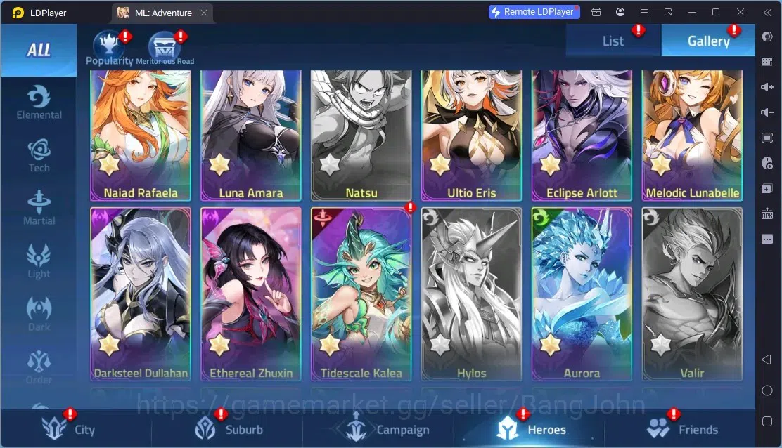 Mobile Legends: Adventure Accounts Global |LV 119|6,3M Power|VIP 7|Camp 35-21|Hero 147|4Awaken|2UR|1 Epic|8 Rare| Detail 11