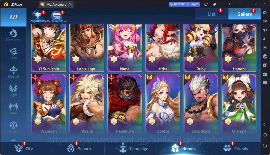 Mobile Legends: Adventure Accounts Global |LV 119|6,3M Power|VIP 7|Camp 35-21|Hero 147|4Awaken|2UR|1 Epic|8 Rare| Detail 14